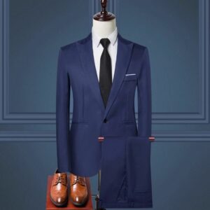 Blue Two-Piece Business Suit