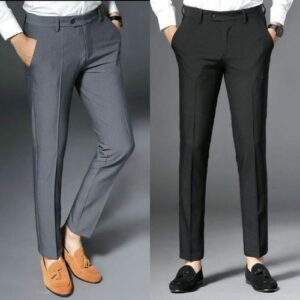Black & Grey Classic Suit Trousers