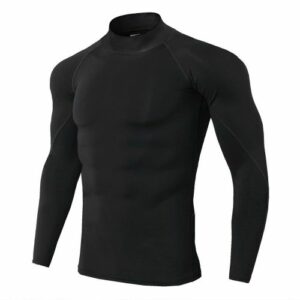Black Long-Sleeve Fitness T-Shirt